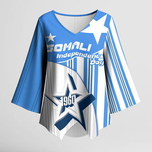 Somalia Independence Day 1960 Kimono Sleeve Blouse Somali Coat Of Arms Star - Land Of The Brave