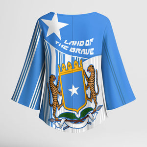 Somalia Independence Day 1960 Kimono Sleeve Blouse Somali Coat Of Arms Star - Land Of The Brave