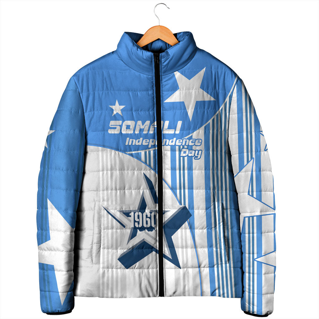 Somalia Independence Day 1960 Padded Jacket Somali Coat Of Arms Star - Land Of The Brave