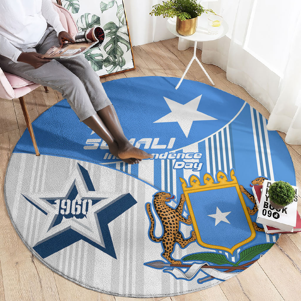 Somalia Independence Day 1960 Round Carpet Somali Coat Of Arms Star - Land Of The Brave
