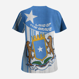 Somalia Independence Day 1960 Scrub Top Somali Coat Of Arms Star - Land Of The Brave