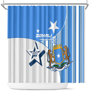 Somalia Independence Day 1960 Shower Curtain Somali Coat Of Arms Star - Land Of The Brave