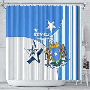 Somalia Independence Day 1960 Shower Curtain Somali Coat Of Arms Star - Land Of The Brave