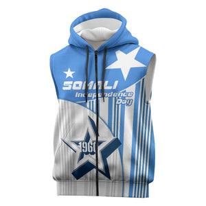 Somalia Independence Day 1960 Sleeveless Zip Hoodie Somali Coat Of Arms Star - Land Of The Brave