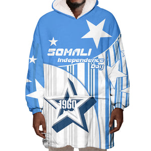 Somalia Independence Day 1960 Wearable Blanket Hoodie Somali Coat Of Arms Star - Land Of The Brave