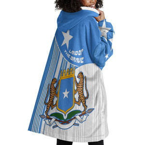 Somalia Independence Day 1960 Wearable Blanket Hoodie Somali Coat Of Arms Star - Land Of The Brave