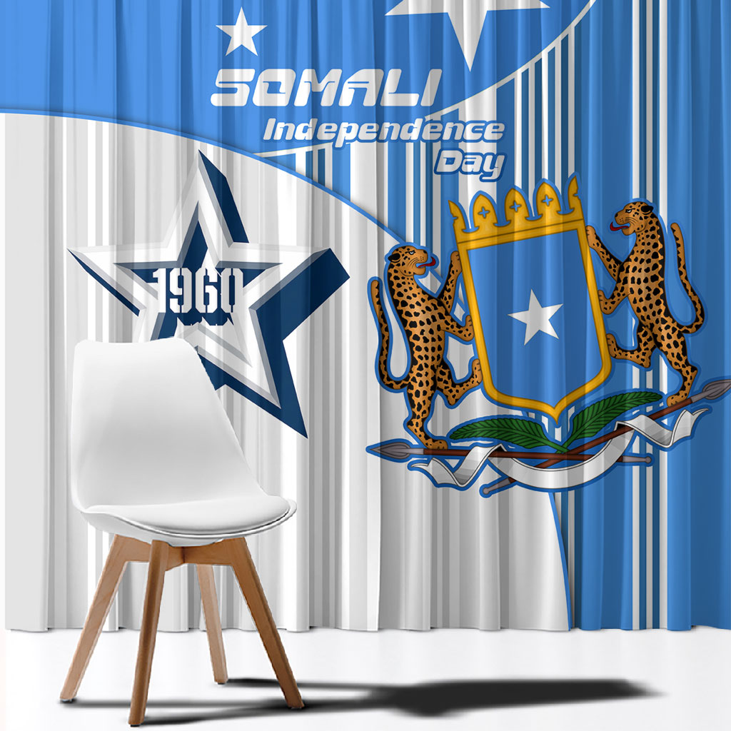 Somalia Independence Day 1960 Window Curtain Somali Coat Of Arms Star - Land Of The Brave