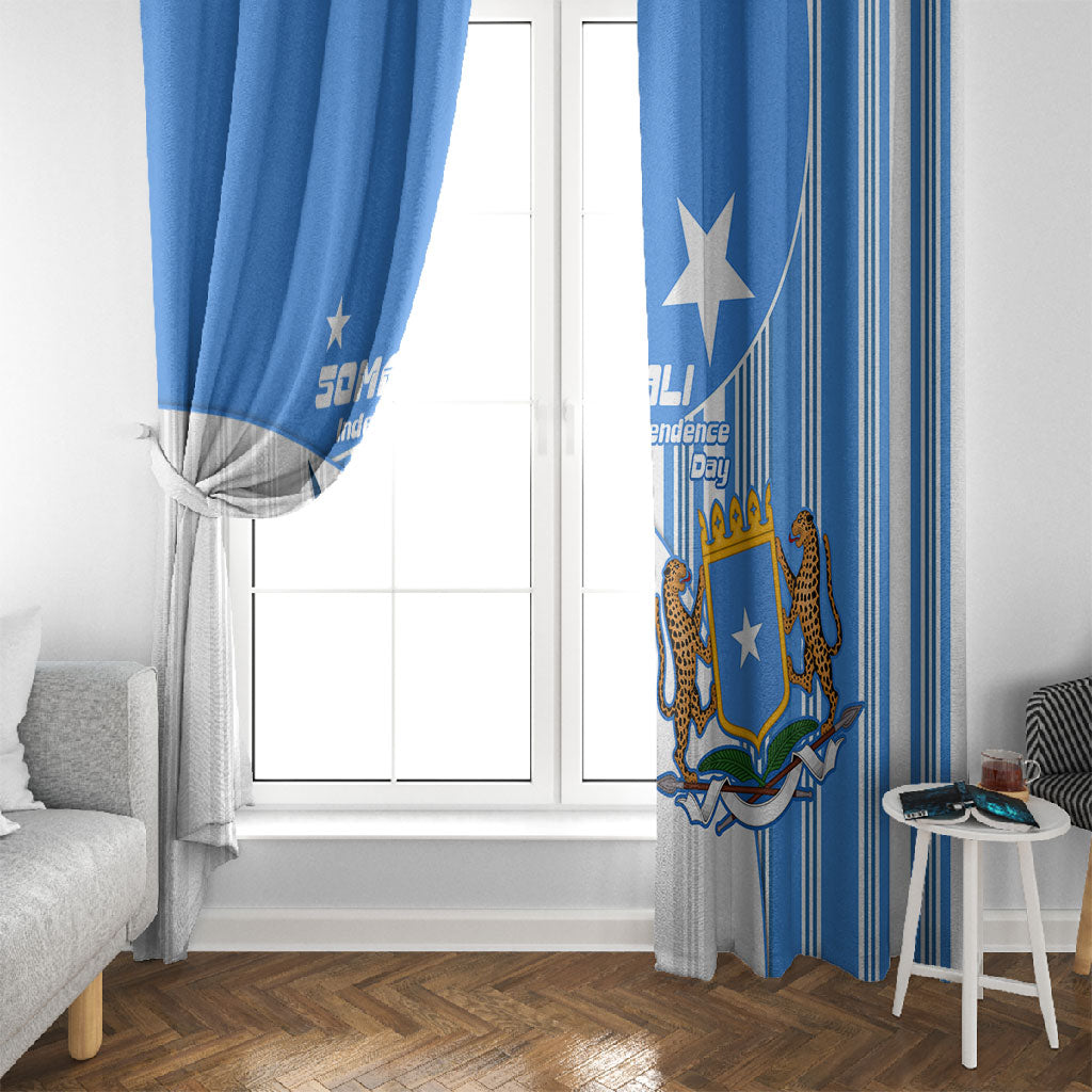Somalia Independence Day 1960 Window Curtain Somali Coat Of Arms Star - Land Of The Brave