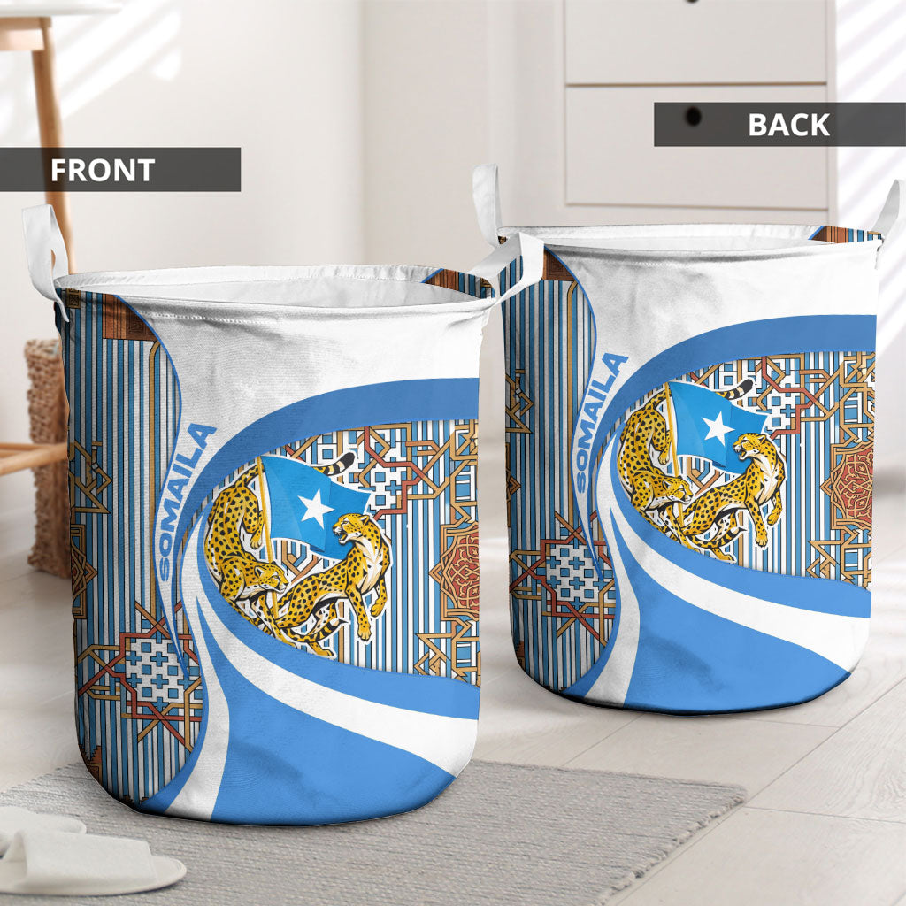 Somalia Freedom Independence Laundry Basket Leopard Flag Power Fist