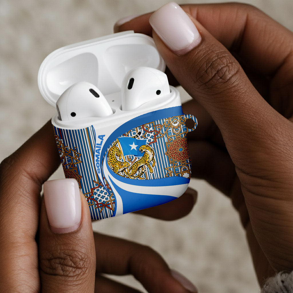 Somalia Freedom Independence AirPods Case Leopard Flag Power Fist