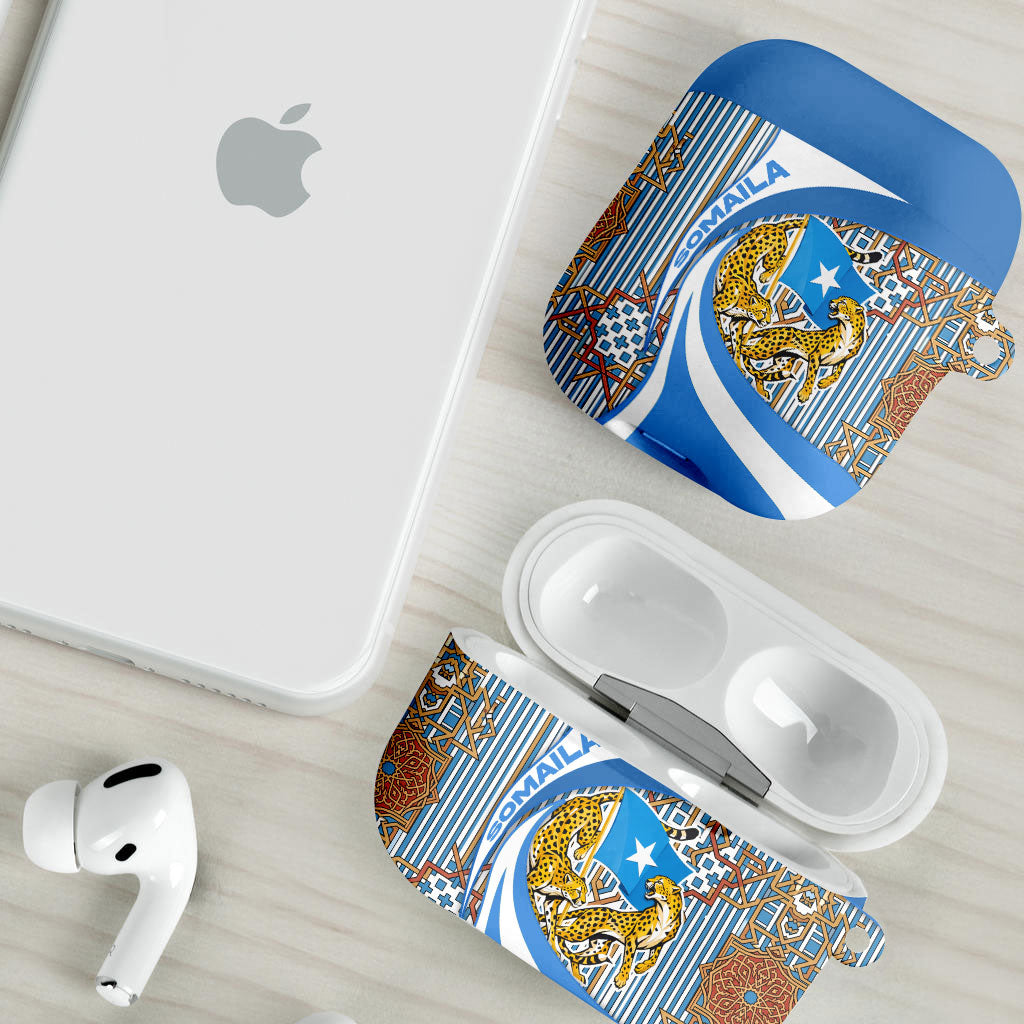 Somalia Freedom Independence AirPods Case Leopard Flag Power Fist