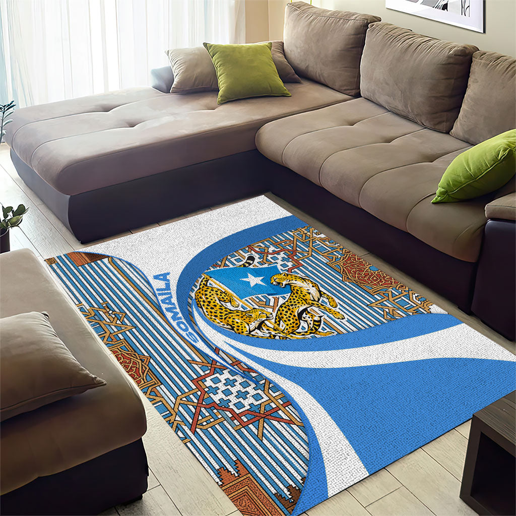 Somalia Freedom Independence Area Rug Leopard Flag Power Fist