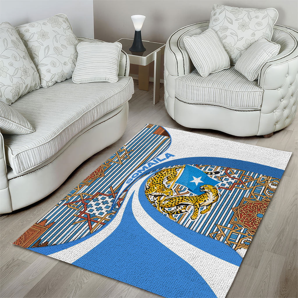 Somalia Freedom Independence Area Rug Leopard Flag Power Fist