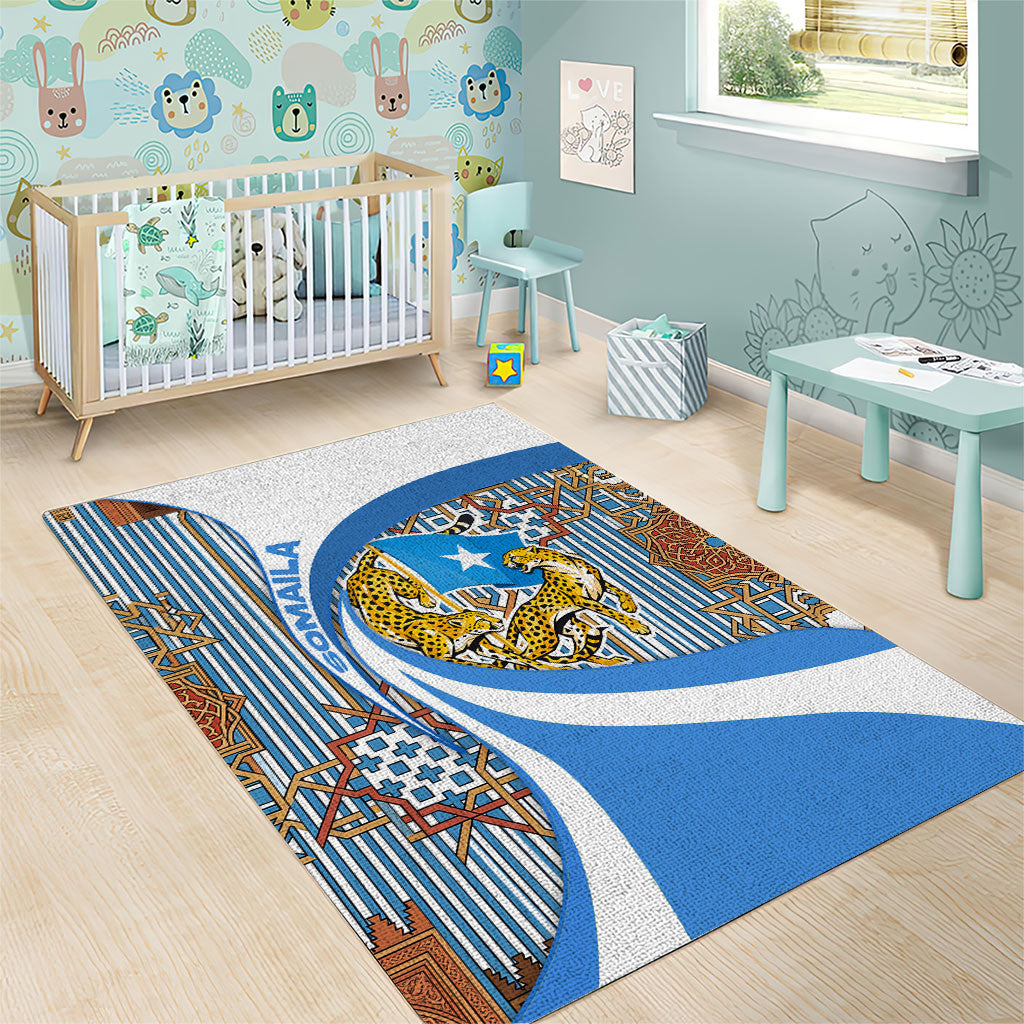 Somalia Freedom Independence Area Rug Leopard Flag Power Fist