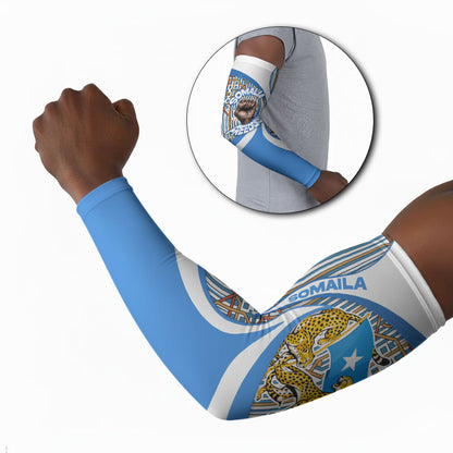 Somalia Freedom Independence Arm Sleeves Leopard Flag Power Fist