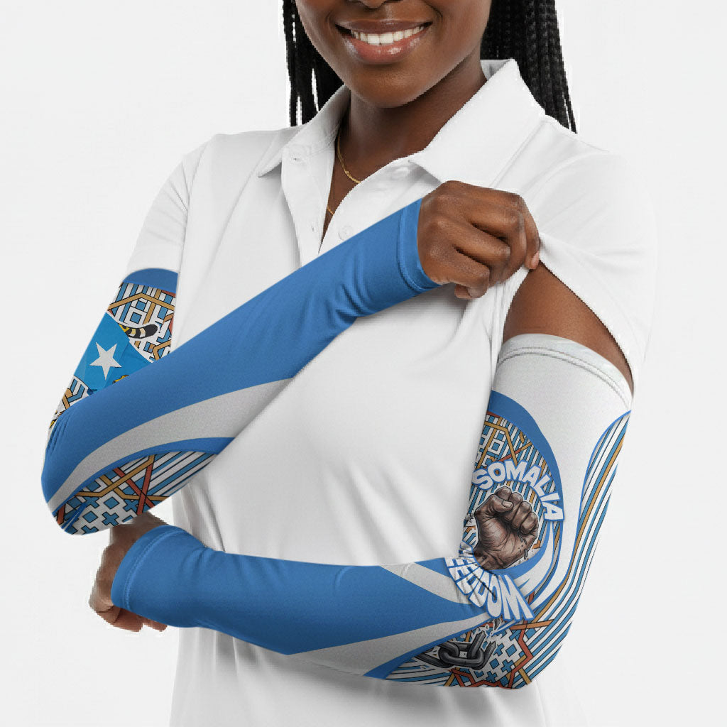Somalia Freedom Independence Arm Sleeves Leopard Flag Power Fist