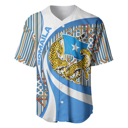 Somalia Freedom Independence Baseball Jersey Leopard Flag Power Fist