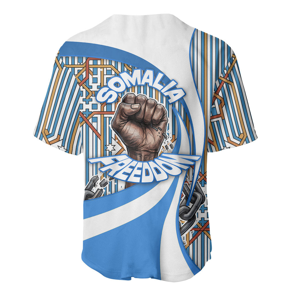 Somalia Freedom Independence Baseball Jersey Leopard Flag Power Fist
