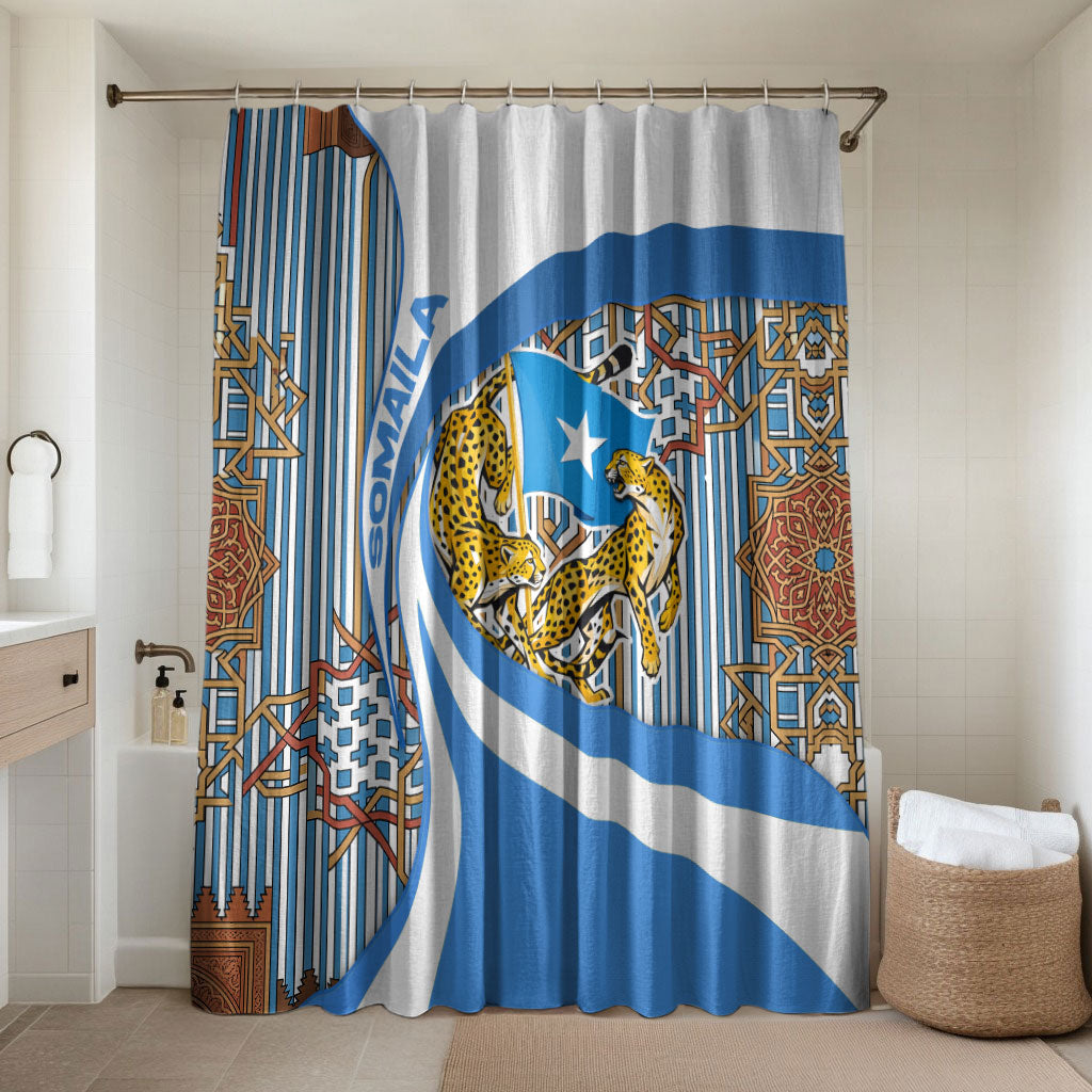 Somalia Freedom Independence Bathroom Set Leopard Flag Power Fist