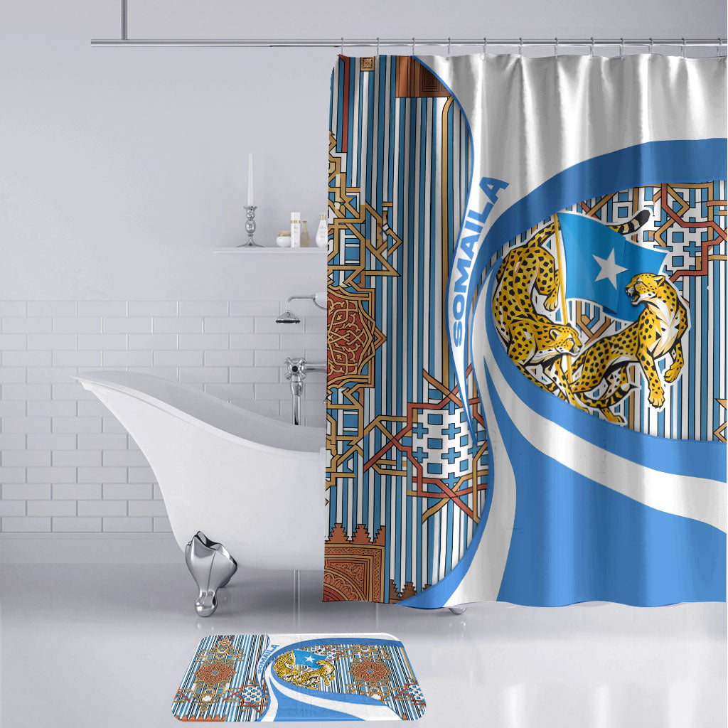 Somalia Freedom Independence Bathroom Set Leopard Flag Power Fist