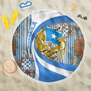 Somalia Freedom Independence Beach Blanket Leopard Flag Power Fist