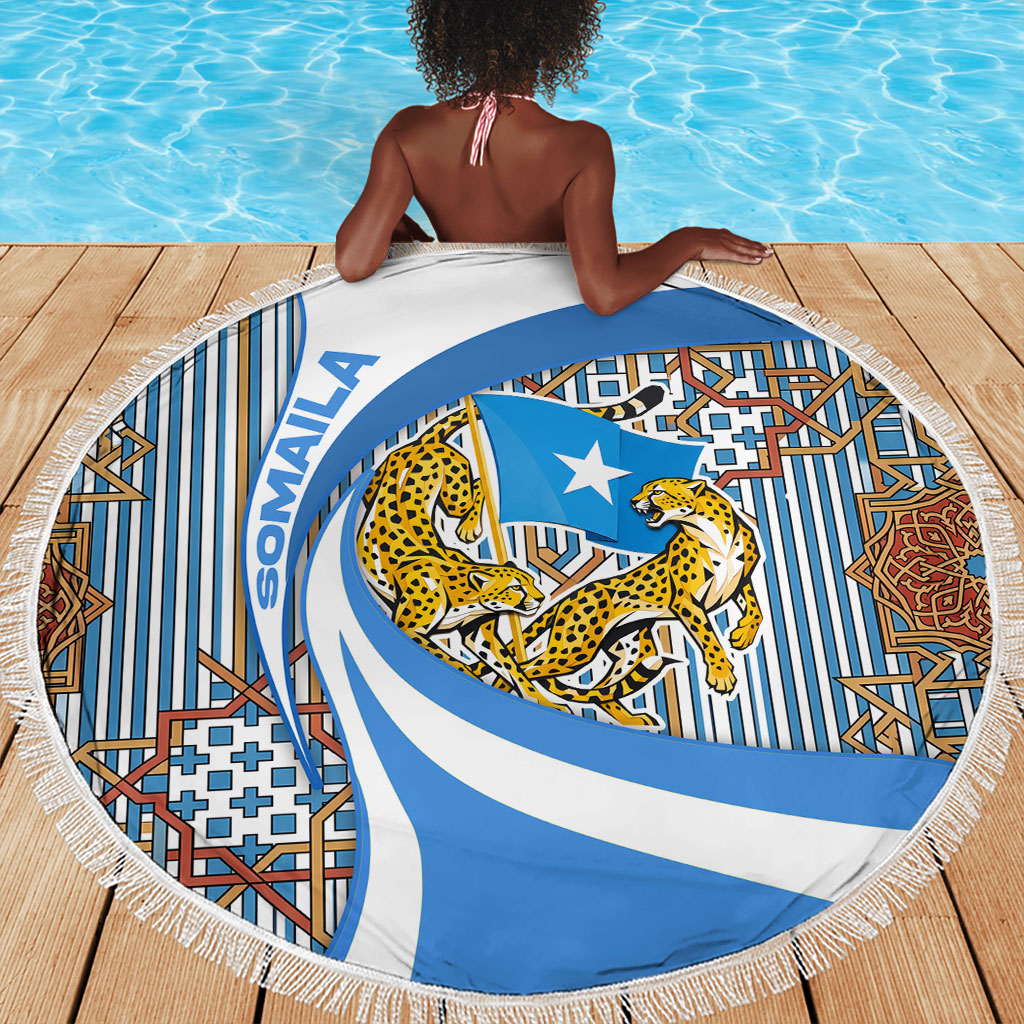 Somalia Freedom Independence Beach Blanket Leopard Flag Power Fist