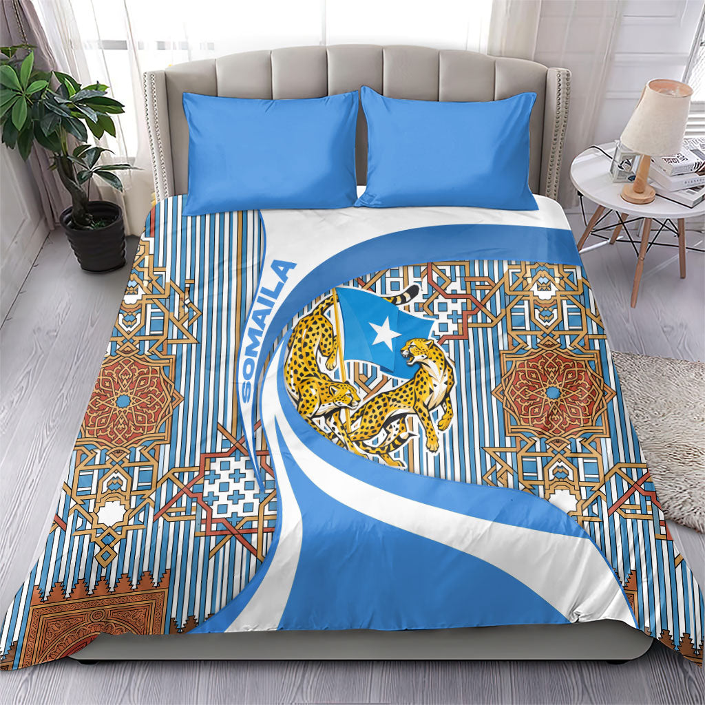 Somalia Freedom Independence Bedding Set Leopard Flag Power Fist