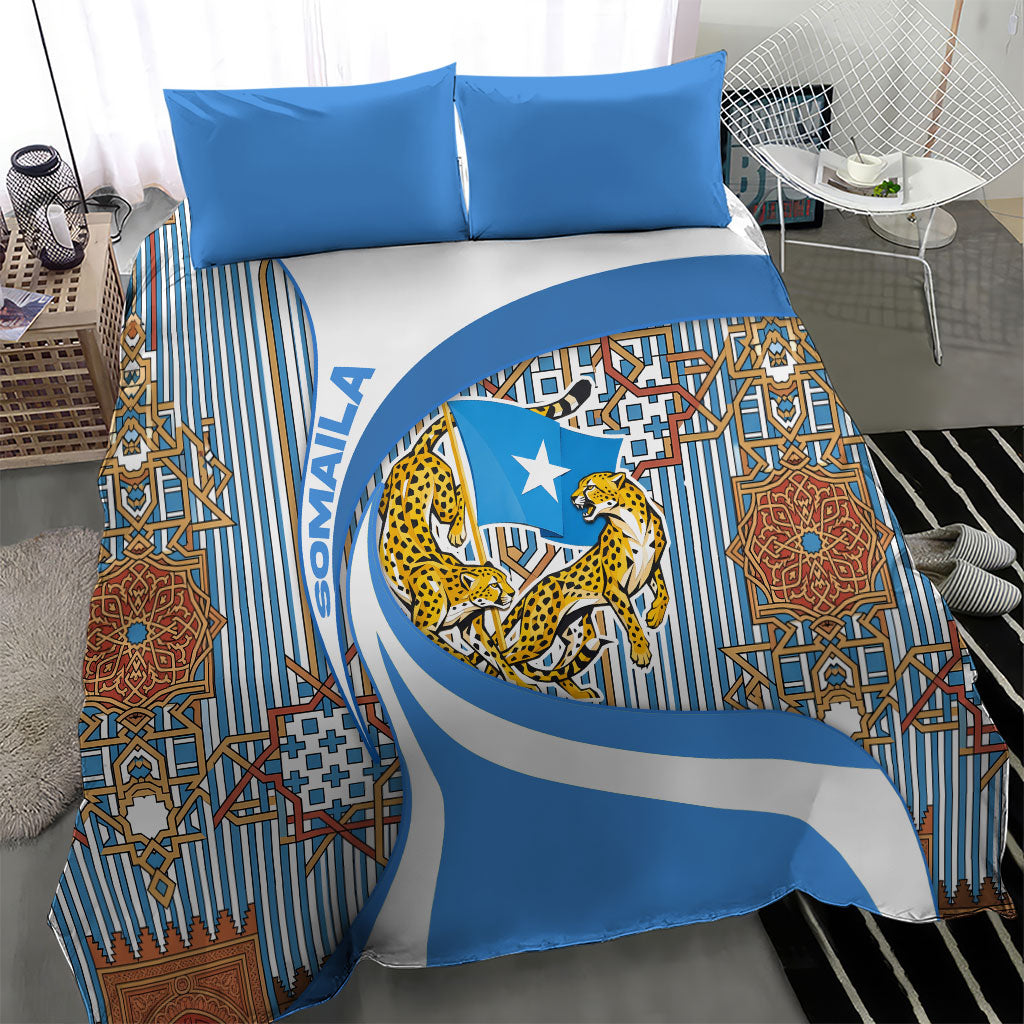 Somalia Freedom Independence Bedding Set Leopard Flag Power Fist