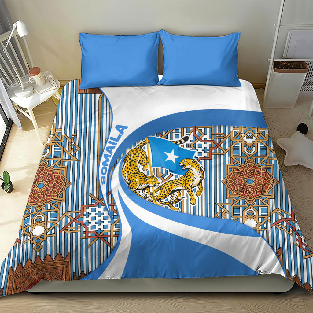 Somalia Freedom Independence Bedding Set Leopard Flag Power Fist