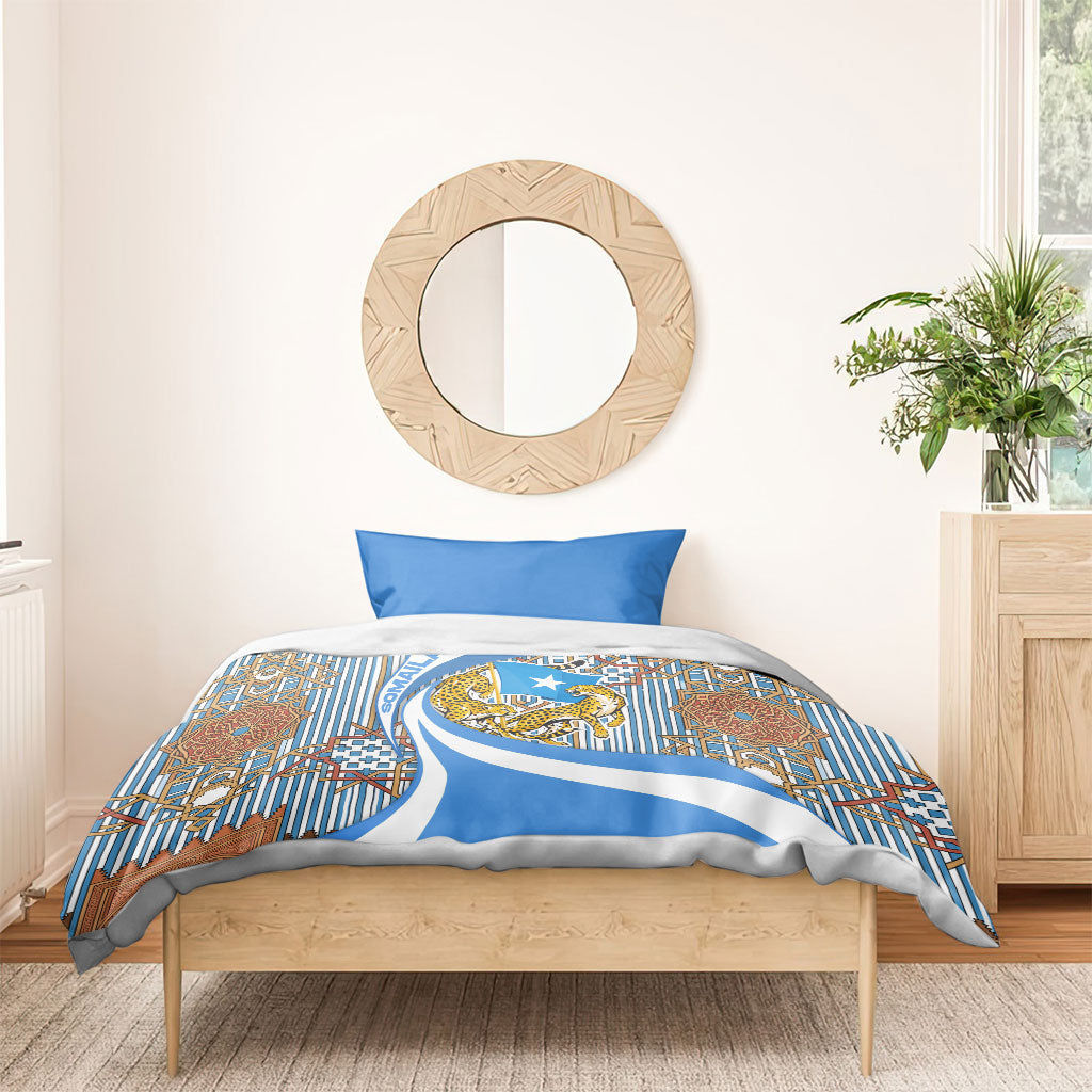 Somalia Freedom Independence Bedding Set Leopard Flag Power Fist