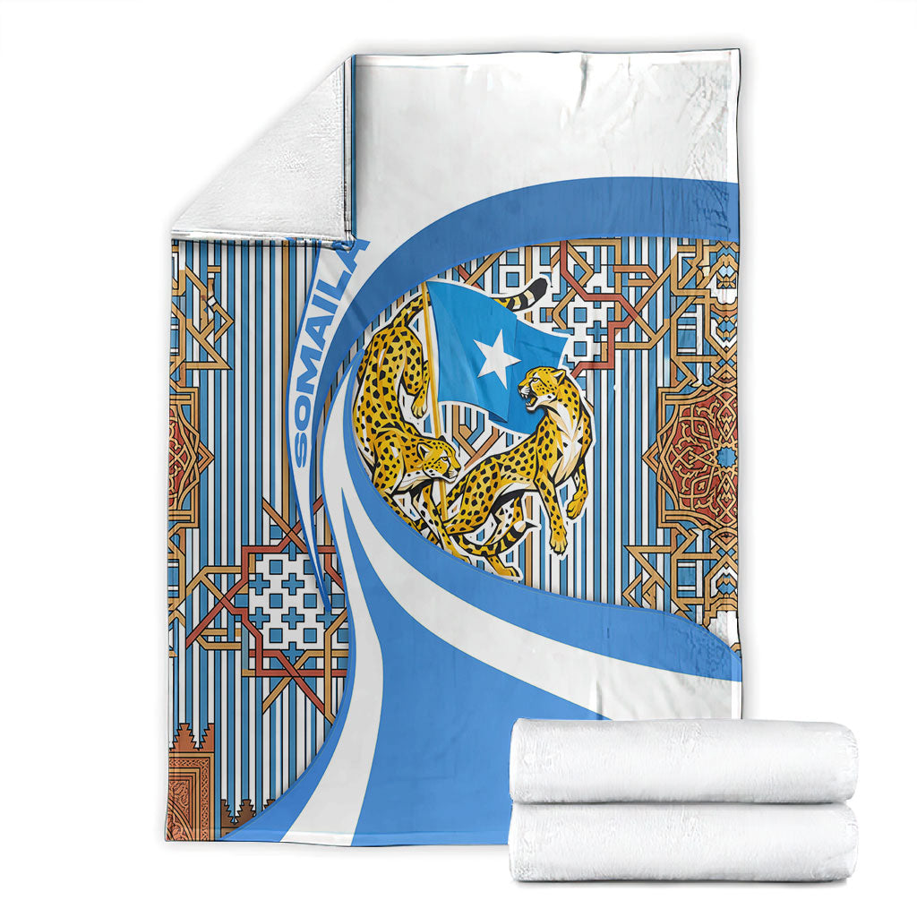 Somalia Freedom Independence Blanket Leopard Flag Power Fist