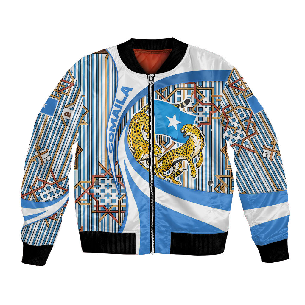 Somalia Freedom Independence Bomber Jacket Leopard Flag Power Fist