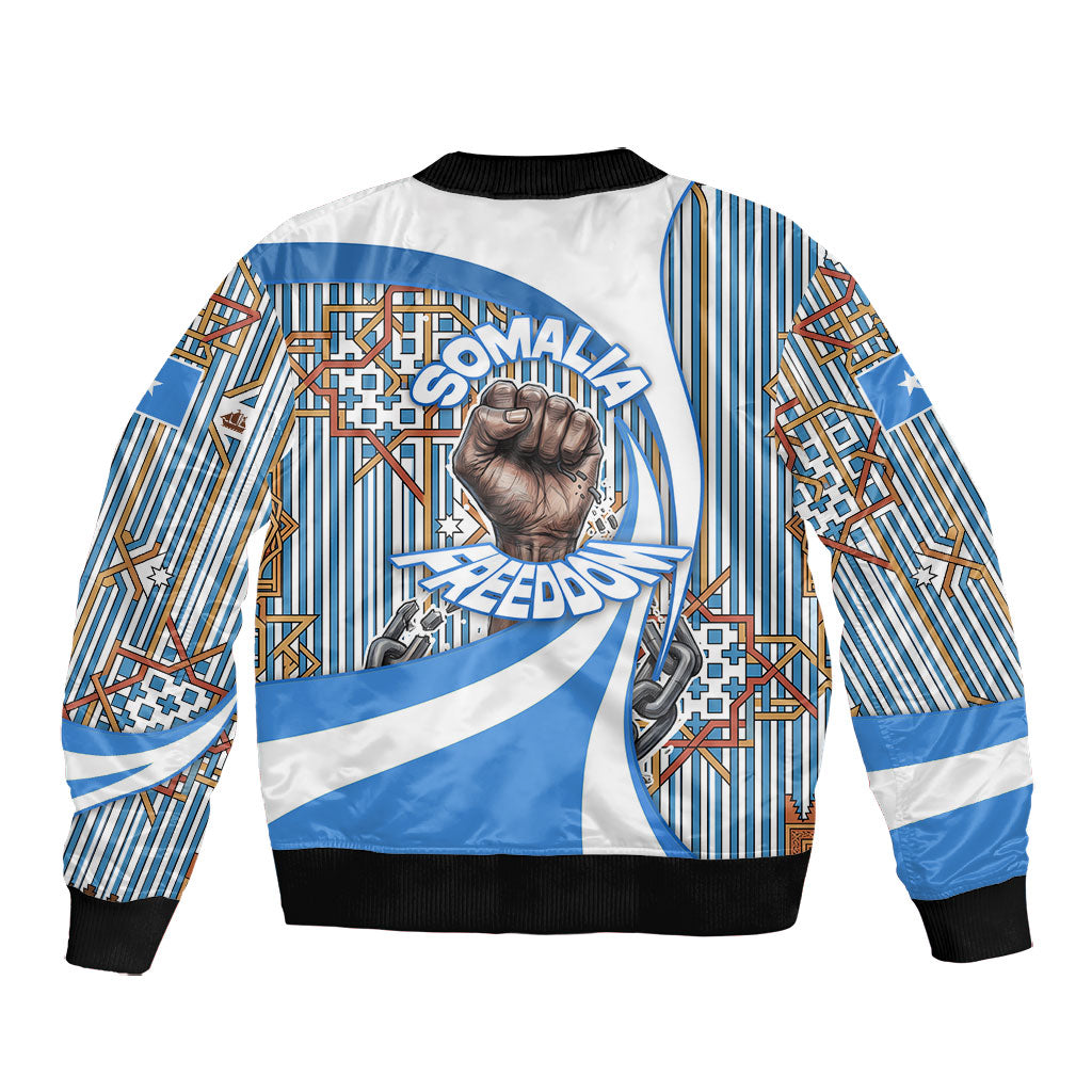 Somalia Freedom Independence Bomber Jacket Leopard Flag Power Fist