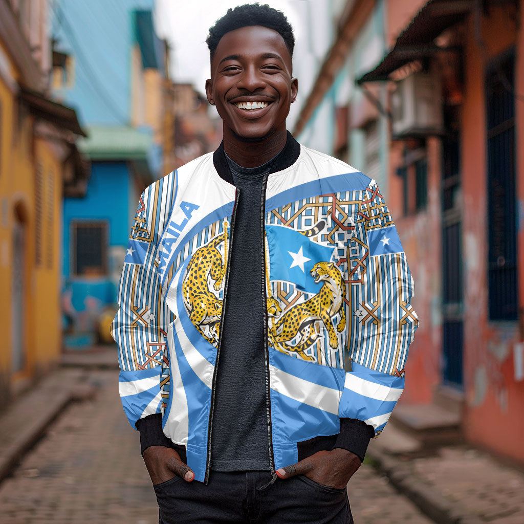 Somalia Freedom Independence Bomber Jacket Leopard Flag Power Fist