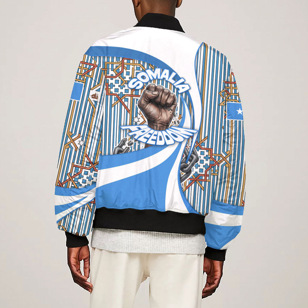 Somalia Freedom Independence Bomber Jacket Leopard Flag Power Fist