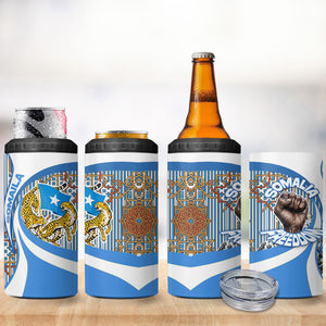 Somalia Freedom Independence 4 in 1 Can Cooler Tumbler Leopard Flag Power Fist