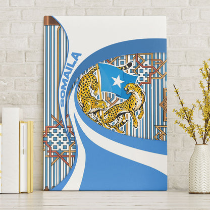 Somalia Freedom Independence Canvas Wall Art Leopard Flag Power Fist