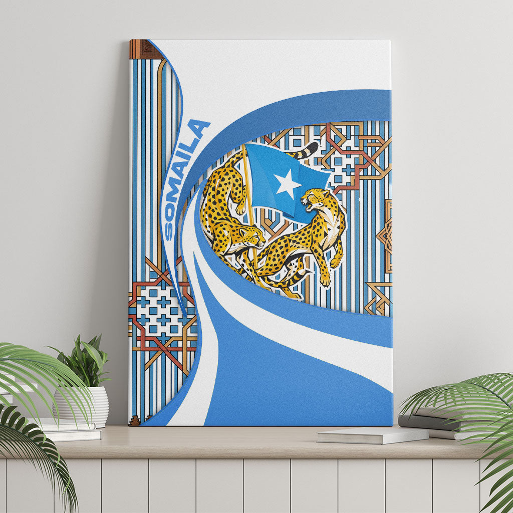 Somalia Freedom Independence Canvas Wall Art Leopard Flag Power Fist