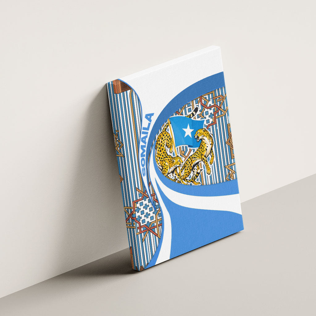 Somalia Freedom Independence Canvas Wall Art Leopard Flag Power Fist