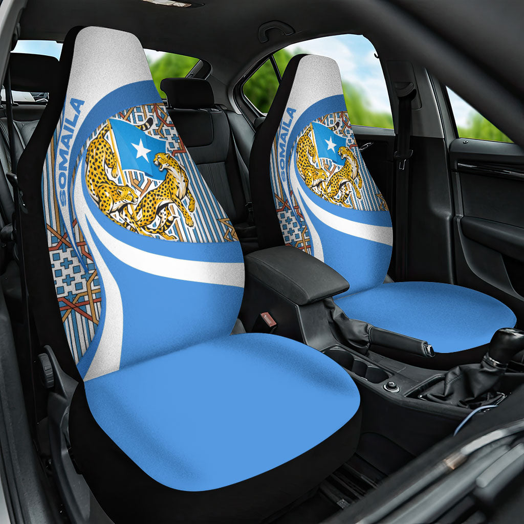 Somalia Freedom Independence Car Seat Cover Leopard Flag Power Fist