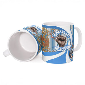 Somalia Freedom Independence Ceramic Mug Leopard Flag Power Fist