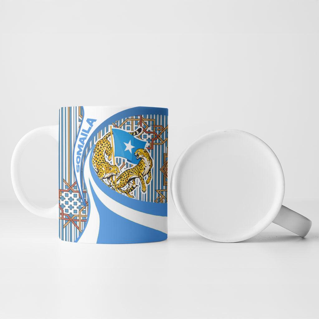 Somalia Freedom Independence Ceramic Mug Leopard Flag Power Fist