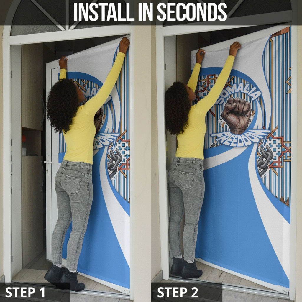 Somalia Freedom Independence Door Cover Leopard Flag Power Fist