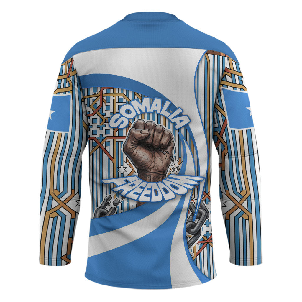 Somalia Freedom Independence Hockey Jersey Leopard Flag Power Fist