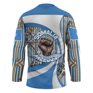 Somalia Freedom Independence Hockey Jersey Leopard Flag Power Fist