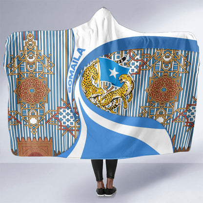Somalia Freedom Independence Hooded Blanket Leopard Flag Power Fist