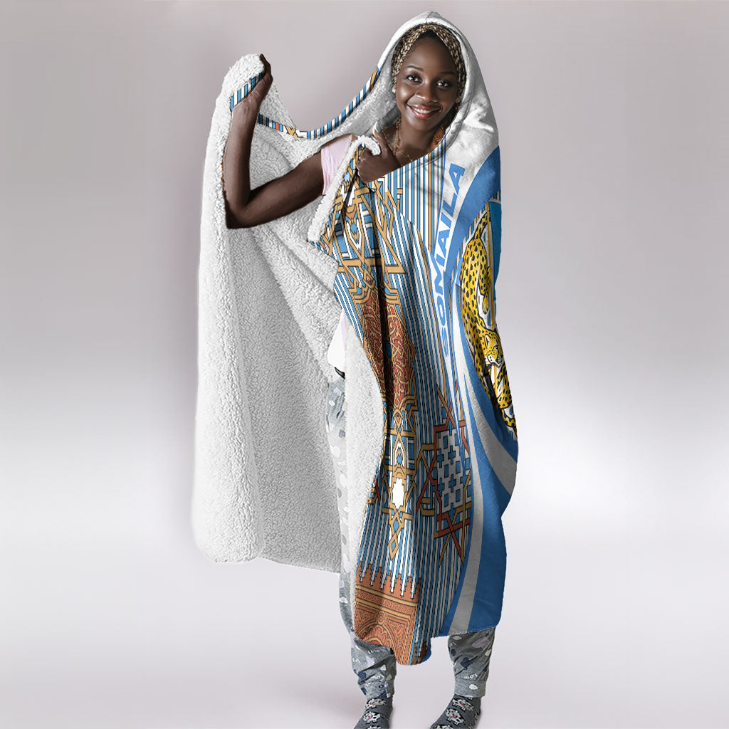 Somalia Freedom Independence Hooded Blanket Leopard Flag Power Fist