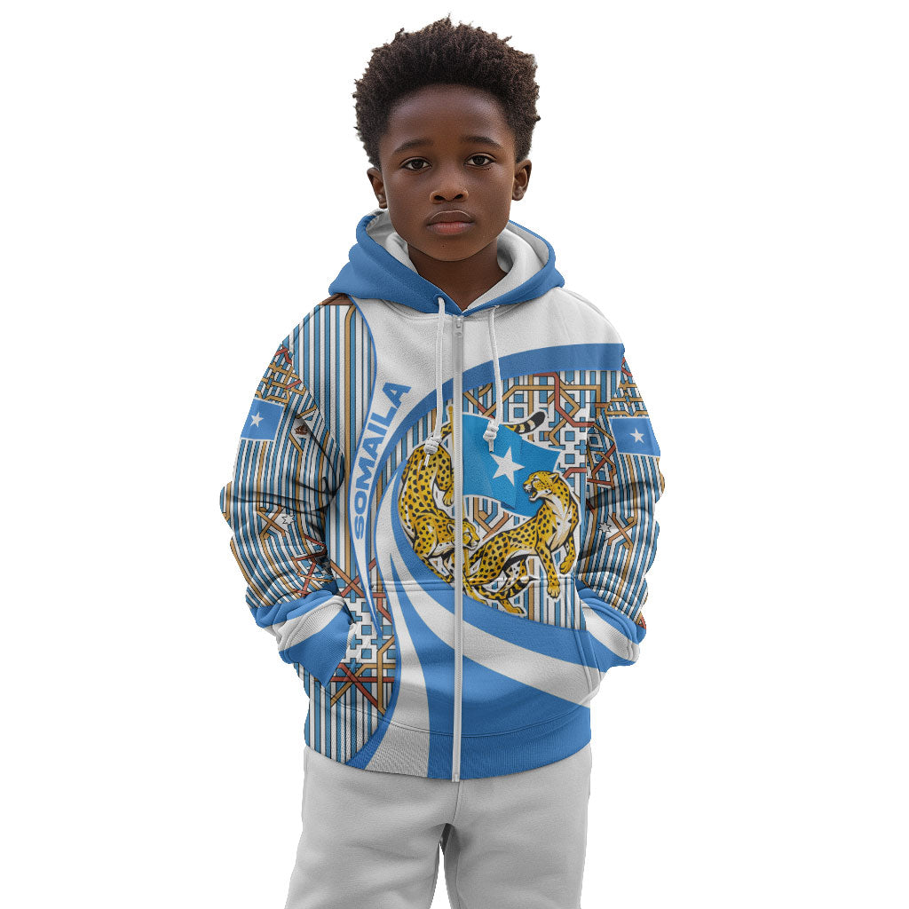 Somalia Freedom Independence Kid Hoodie Leopard Flag Power Fist
