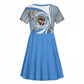 Somalia Freedom Independence Kid Short Sleeve Dress Leopard Flag Power Fist