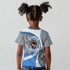 Somalia Freedom Independence Kid T shirt Leopard Flag Power Fist